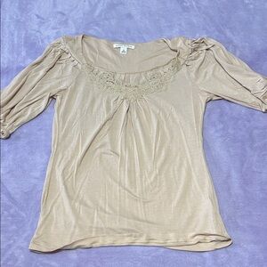 Banana Republic Beige Lace Blouse